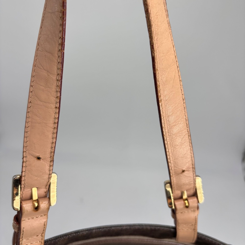 Michael Kors Tote Bag Womens Large Brown MK Monogram Signature Jet Set Travel - Picture 9 of 10